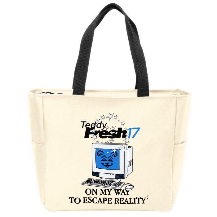 Teddyfresh Computer On My Way To Escape Reality Zip Tote Bag