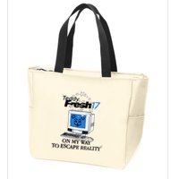 Teddyfresh Computer On My Way To Escape Reality Zip Tote Bag