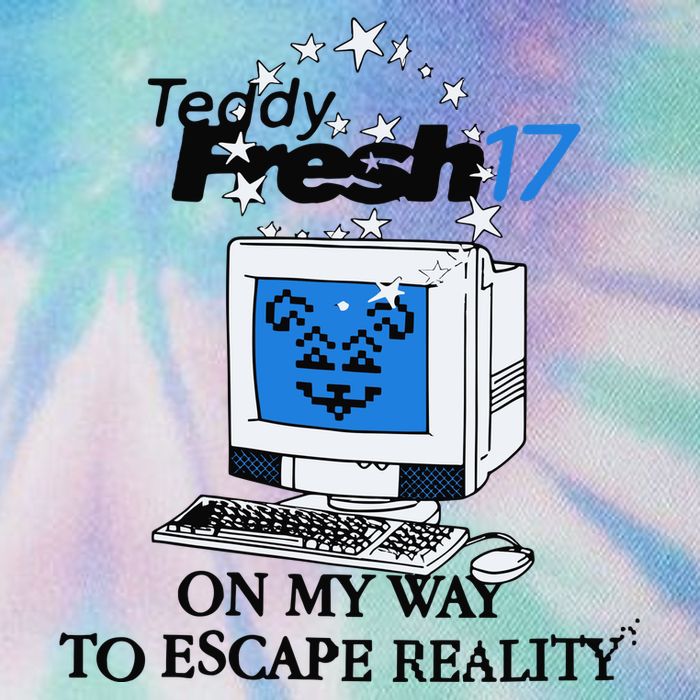 Teddyfresh Computer On My Way To Escape Reality Legacy Tie Dye Trucker Hat