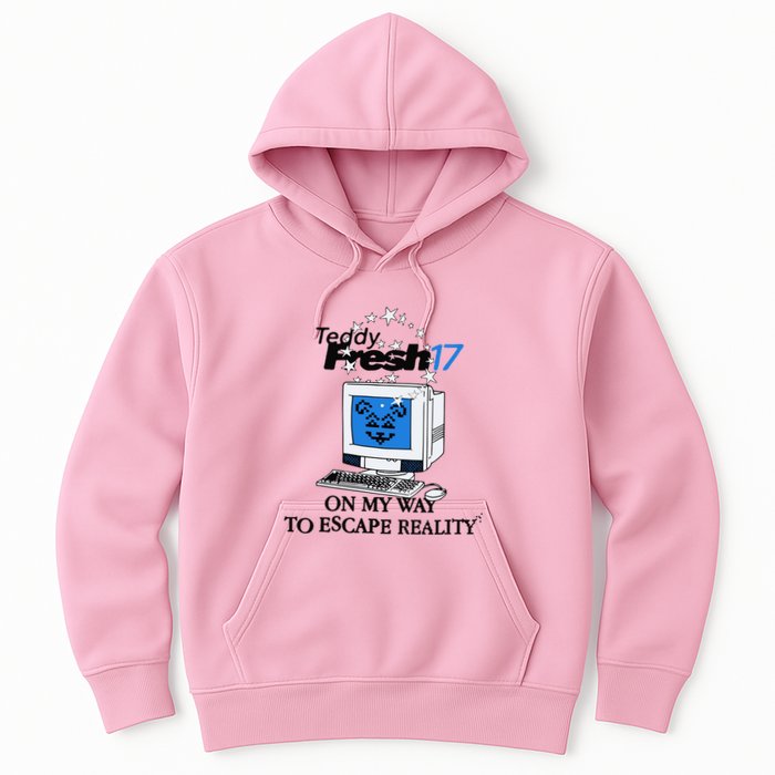 Teddyfresh Computer On My Way To Escape Reality Hoodie