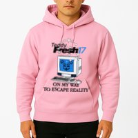 Teddyfresh Computer On My Way To Escape Reality Hoodie