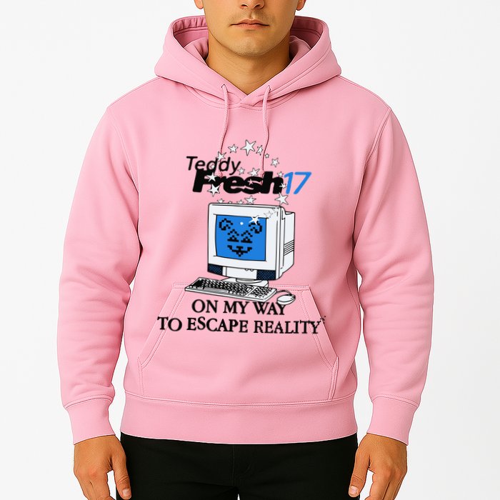 Teddyfresh Computer On My Way To Escape Reality Hoodie