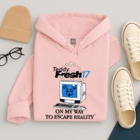 Teddyfresh Computer On My Way To Escape Reality Hoodie