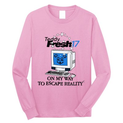 Teddyfresh Computer On My Way To Escape Reality Long Sleeve Shirt
