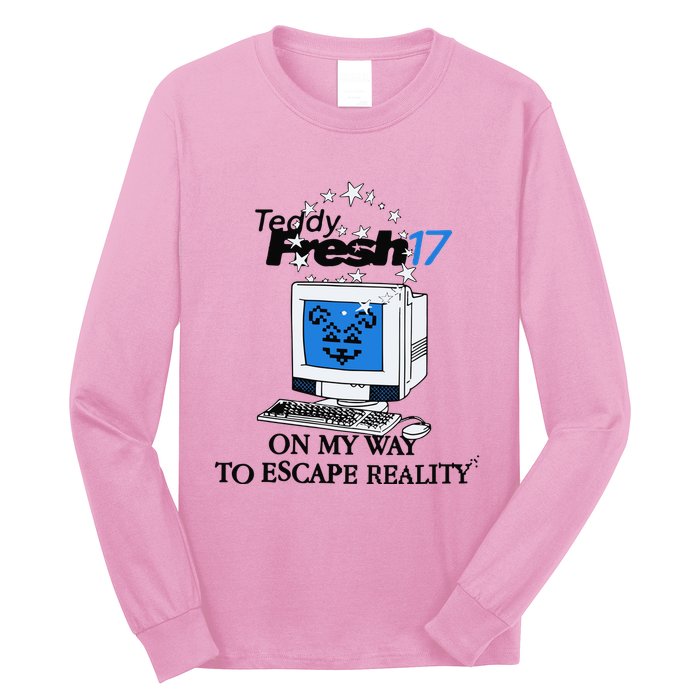 Teddyfresh Computer On My Way To Escape Reality Long Sleeve Shirt