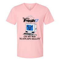 Teddyfresh Computer On My Way To Escape Reality V-Neck T-Shirt