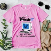 Teddyfresh Computer On My Way To Escape Reality Premium T-Shirt