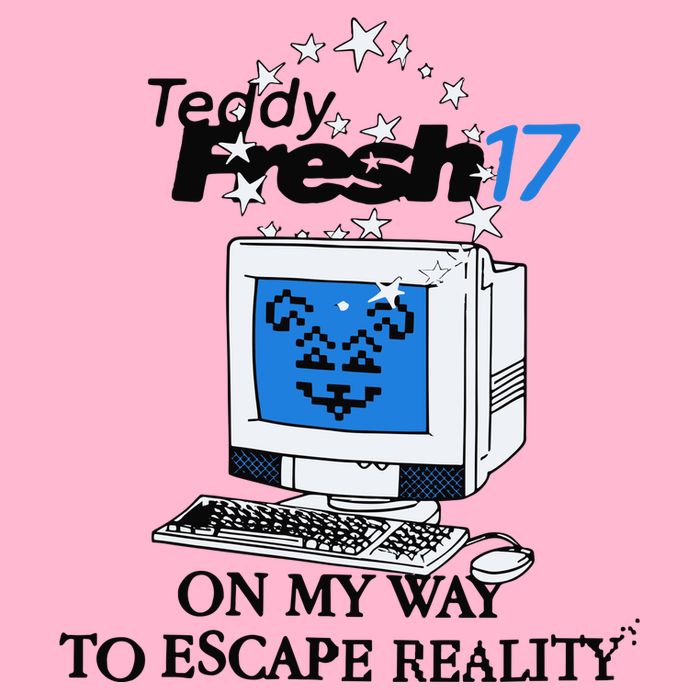 Teddyfresh Computer On My Way To Escape Reality Premium T-Shirt