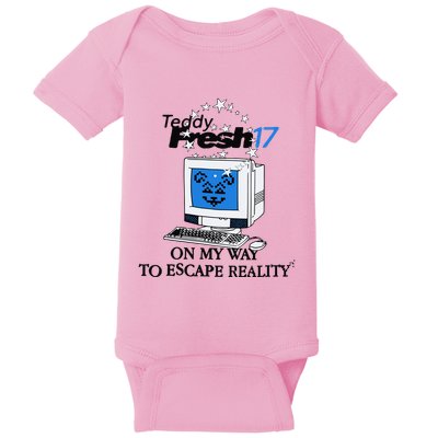 Teddyfresh Computer On My Way To Escape Reality Baby Bodysuit
