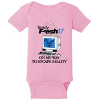 Teddyfresh Computer On My Way To Escape Reality Baby Bodysuit