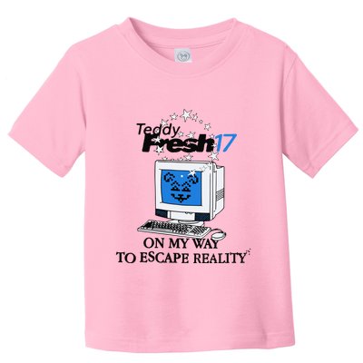 Teddyfresh Computer On My Way To Escape Reality Toddler T-Shirt