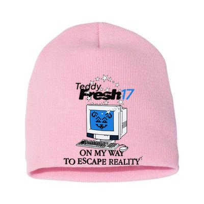 Teddyfresh Computer On My Way To Escape Reality Short Acrylic Beanie