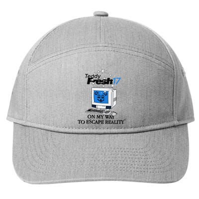 Teddyfresh Computer On My Way To Escape Reality 7-Panel Snapback Hat