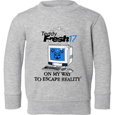Teddyfresh Computer On My Way To Escape Reality Toddler Sweatshirt