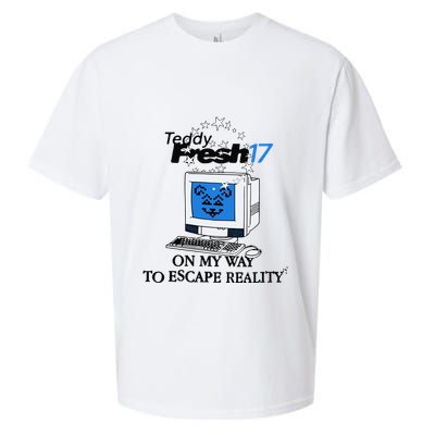 Teddyfresh Computer On My Way To Escape Reality Sueded Cloud Jersey T-Shirt
