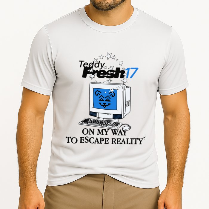 Teddyfresh Computer On My Way To Escape Reality Performance Shirt