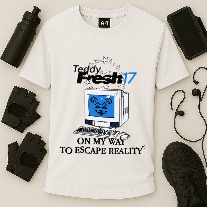 Teddyfresh Computer On My Way To Escape Reality Performance Shirt