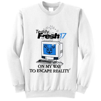 Teddyfresh Computer On My Way To Escape Reality Sweatshirt