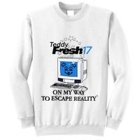 Teddyfresh Computer On My Way To Escape Reality Sweatshirt