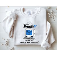 Teddyfresh Computer On My Way To Escape Reality Sweatshirt