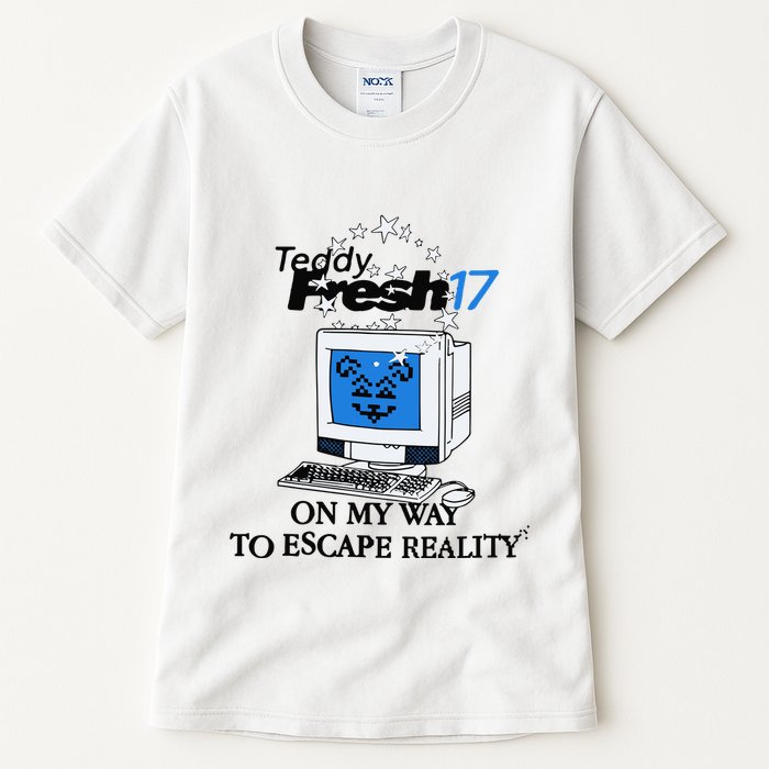 Teddyfresh Computer On My Way To Escape Reality Tall T-Shirt