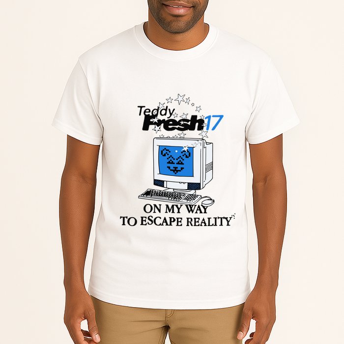 Teddyfresh Computer On My Way To Escape Reality Tall T-Shirt