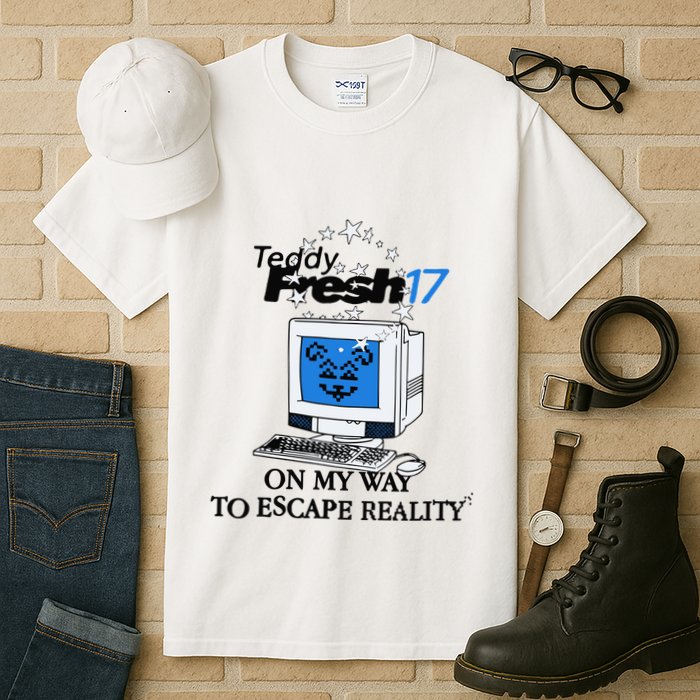 Teddyfresh Computer On My Way To Escape Reality Tall T-Shirt