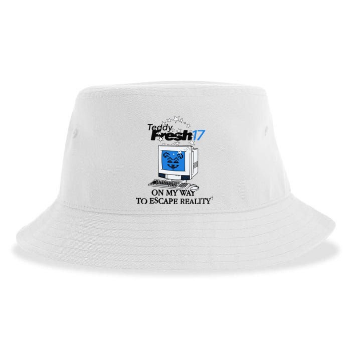 Teddyfresh Computer On My Way To Escape Reality Sustainable Bucket Hat