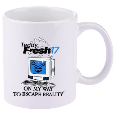Teddyfresh Computer On My Way To Escape Reality 11oz C Handle Ceramic Mug