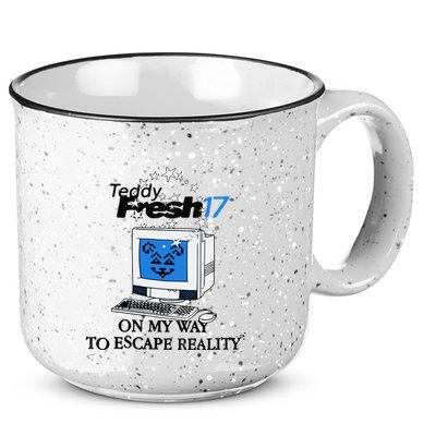 Teddyfresh Computer On My Way To Escape Reality 15oz Campfire Ceramic Mug