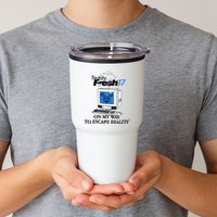 Teddyfresh Computer On My Way To Escape Reality Tumbler
