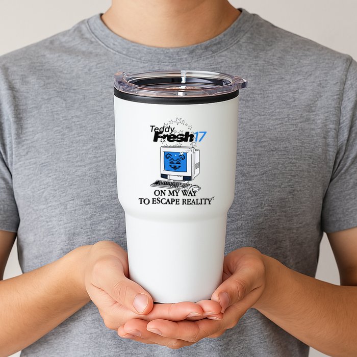 Teddyfresh Computer On My Way To Escape Reality Tumbler