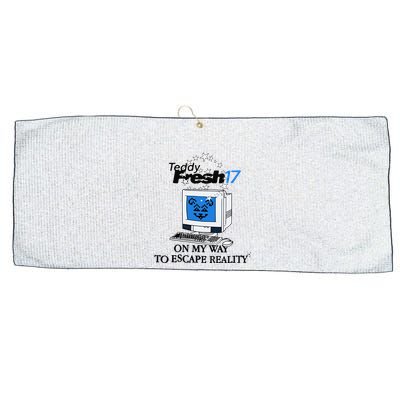 Teddyfresh Computer On My Way To Escape Reality Large Microfiber Waffle Golf Towel