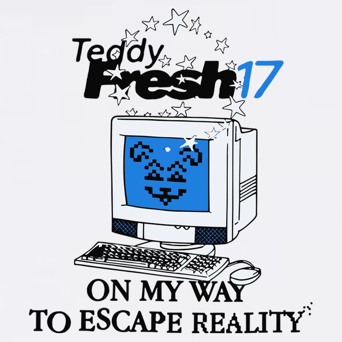 Teddyfresh Computer On My Way To Escape Reality Trucker Hat