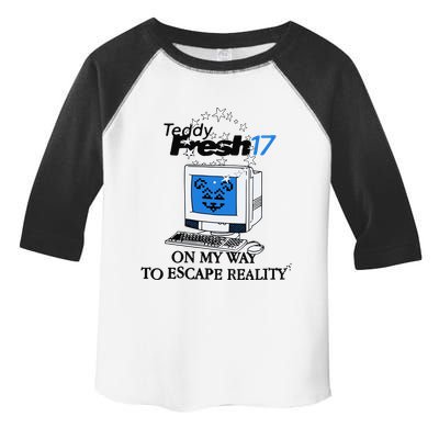Teddyfresh Computer On My Way To Escape Reality Toddler Fine Jersey T-Shirt