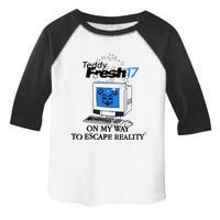 Teddyfresh Computer On My Way To Escape Reality Toddler Fine Jersey T-Shirt