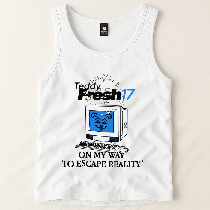 Teddyfresh Computer On My Way To Escape Reality Tank Top