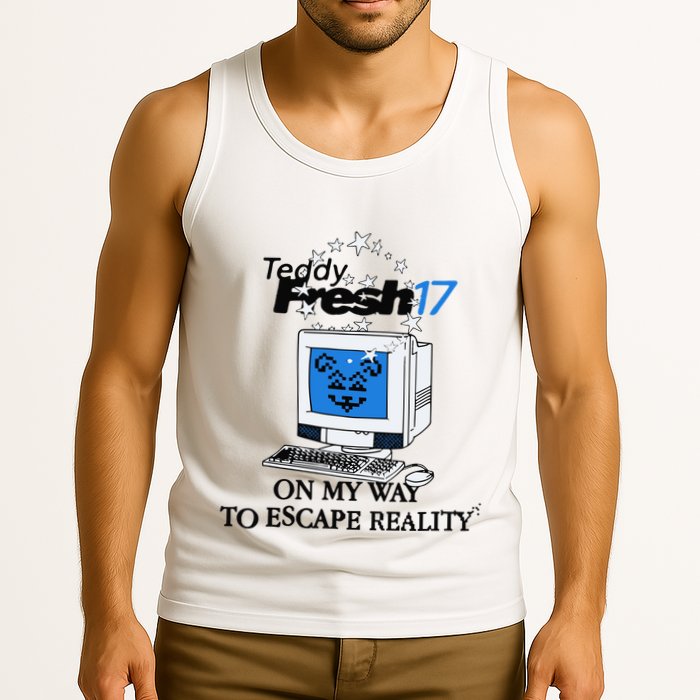 Teddyfresh Computer On My Way To Escape Reality Tank Top