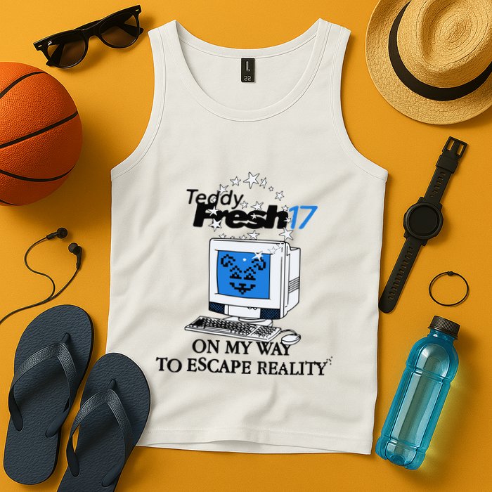 Teddyfresh Computer On My Way To Escape Reality Tank Top