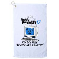 Teddyfresh Computer On My Way To Escape Reality Golf Towel