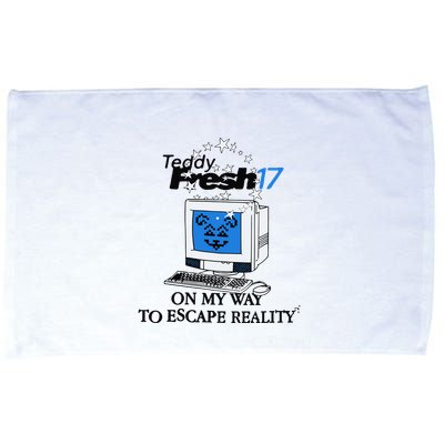Teddyfresh Computer On My Way To Escape Reality Microfiber Hand Towel