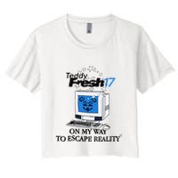Teddyfresh Computer On My Way To Escape Reality Crop Top