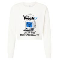 Teddyfresh Computer On My Way To Escape Reality Cropped Pullover Crew