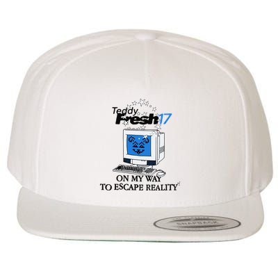 Teddyfresh Computer On My Way To Escape Reality Wool Snapback Cap