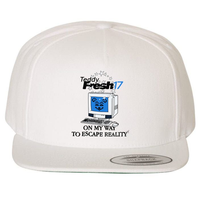 Teddyfresh Computer On My Way To Escape Reality Wool Snapback Cap