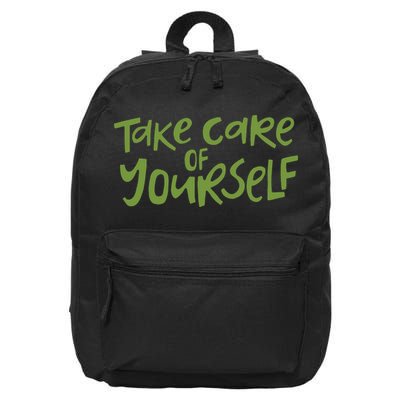 Take Care Of Yourself Positive Quote 16 in Basic Backpack