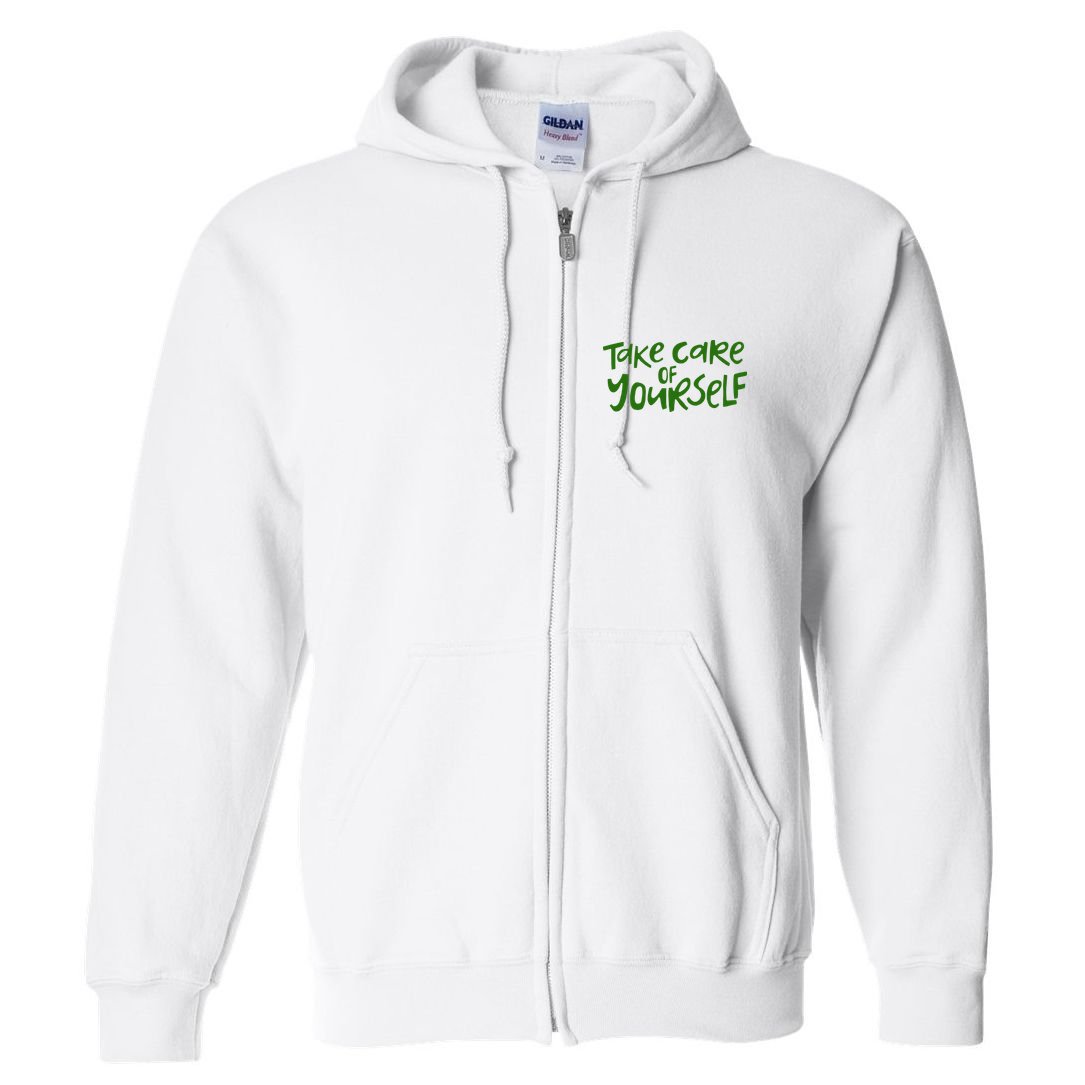 Take Care Of Yourself Positive Quote Full Zip Hoodie