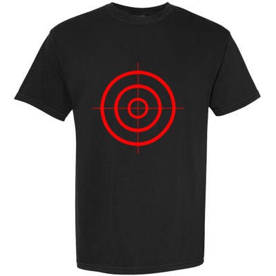 Target Crosshair On Back No Text On Front Garment-Dyed Heavyweight T-Shirt