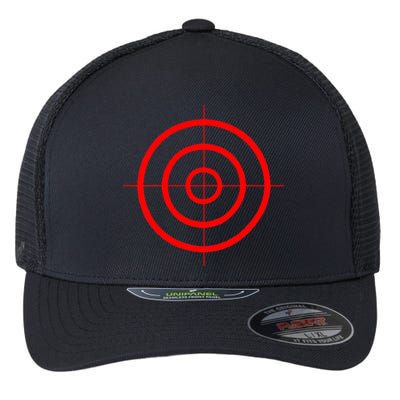 Target Crosshair On Back No Text On Front Flexfit Unipanel Trucker Cap