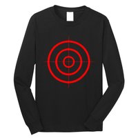 Target Crosshair On Back No Text On Front Long Sleeve Shirt